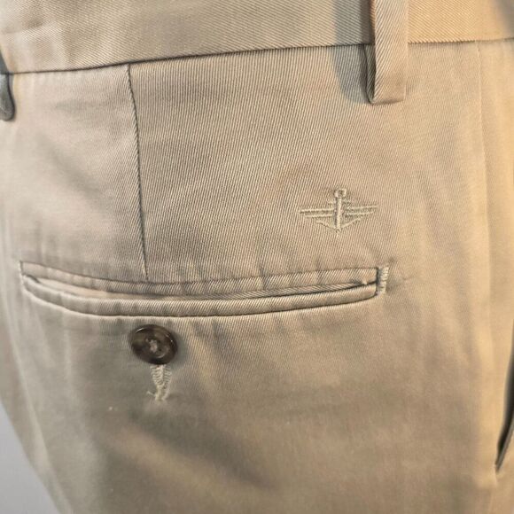 Dockers Pants Mens 34 x 32 Brown Khaki Straight Fit Cotton Chino Pants - Picture 7 of 10